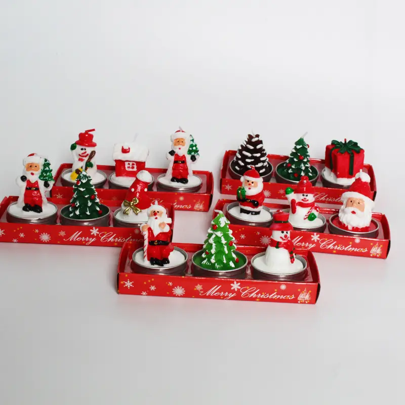 Christmas themed candle gift set holiday decorations UK