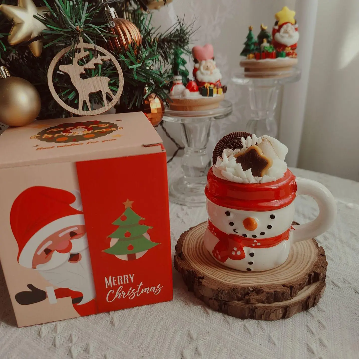 Christmas Cup Candle Holiday Festive Aroma Cozy Winter Decor Scented Candle Russia