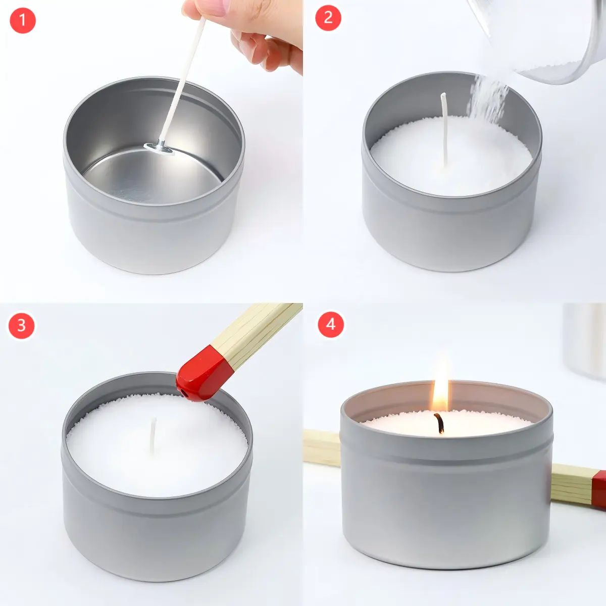 Handmade DIY candle set crafting tools wax dye fragrance materials Germany