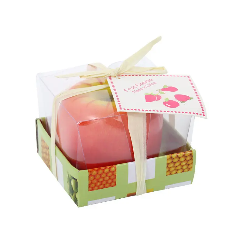 Realistic Apple Shaped Unscented Candle Gift Home Decoration UK