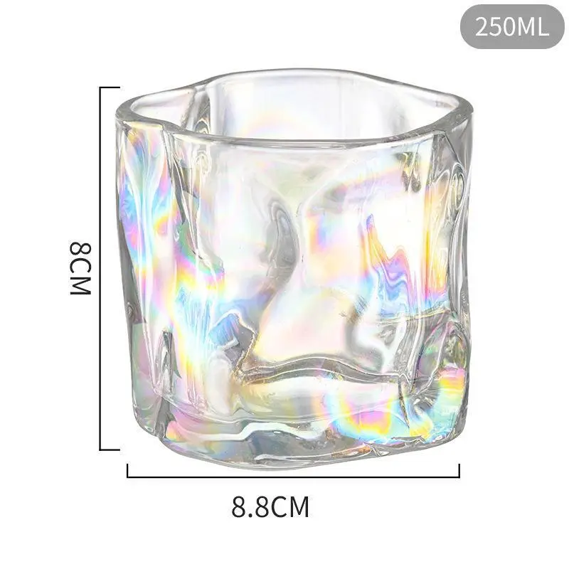 New design glass cup twisted empty container for candle Europe