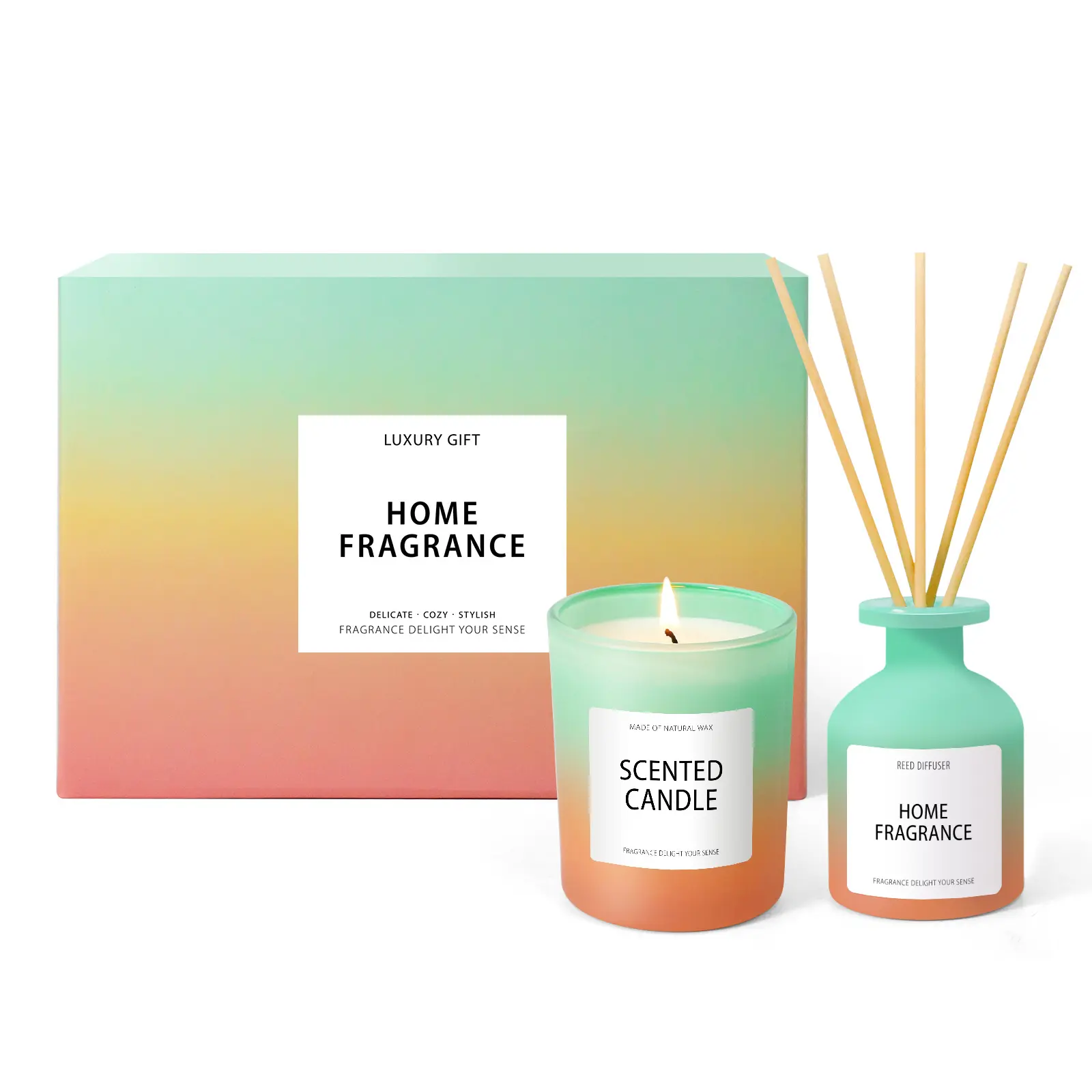 Candle gift set soy wax reed diffuser home fragrance Australia