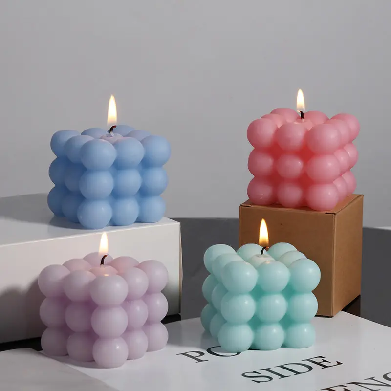 Square pillar candle creative home decor colorful scented candle gift set Canada