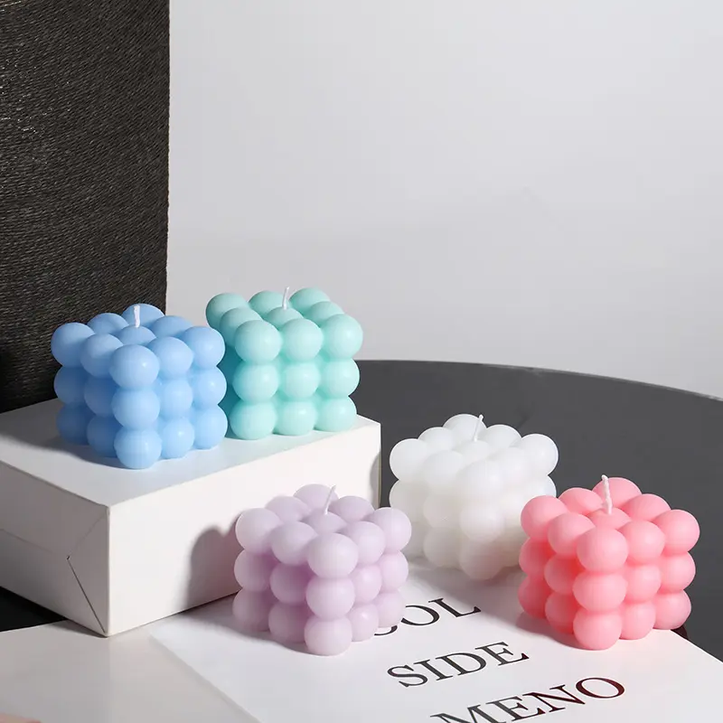 Square pillar candle creative home decor colorful scented candle gift set Canada