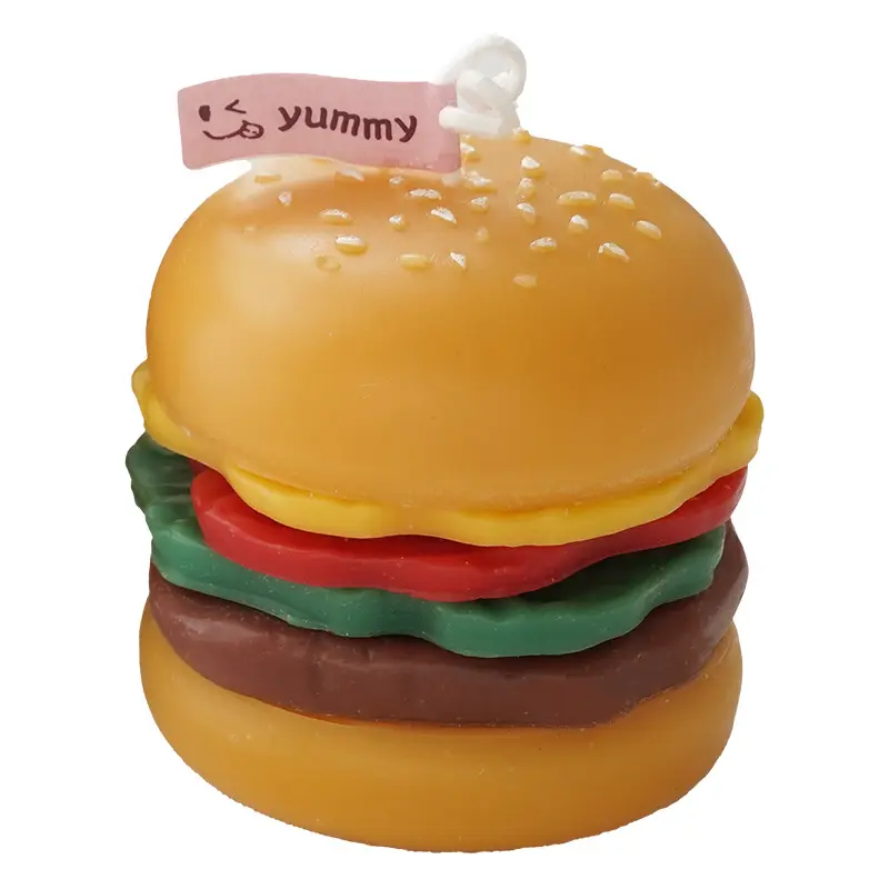 Burger Candle Unique Fun Decor Quirky Gift Idea for Home and Kitchen America