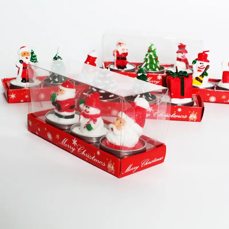 Christmas themed candle gift set holiday decorations UK