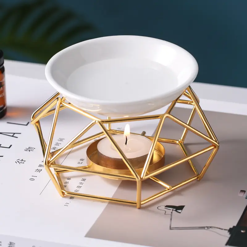 Modern Geometric Candle Burner Wax Melts Holder Ceramic Bowl Home Decor Sweden