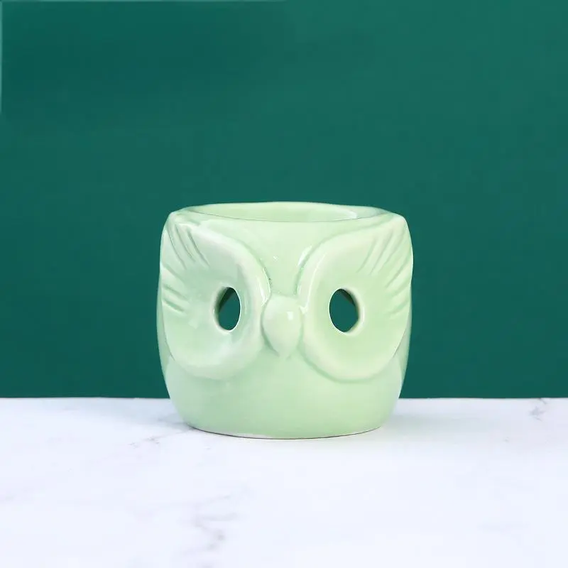 Owl Shaped Ceramic Wax Melt Warmer Decorative Candle Holder USA